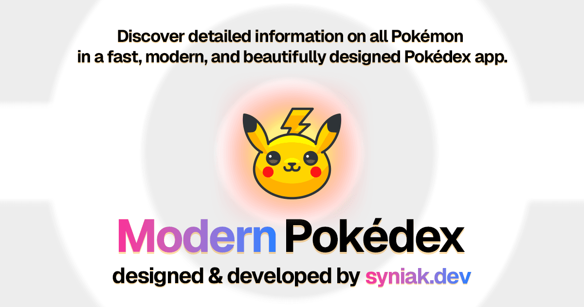 Preview of Modern Pokédex project